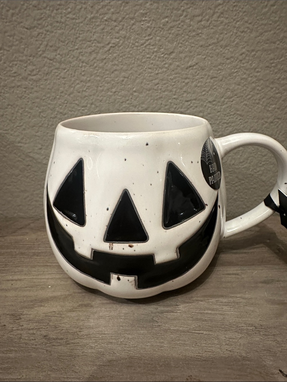 Cobwebs & Cauldrons Pumpkin Face Mug